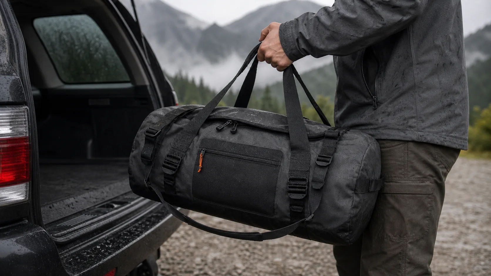 Carrying a Range Duffel from a vehicle