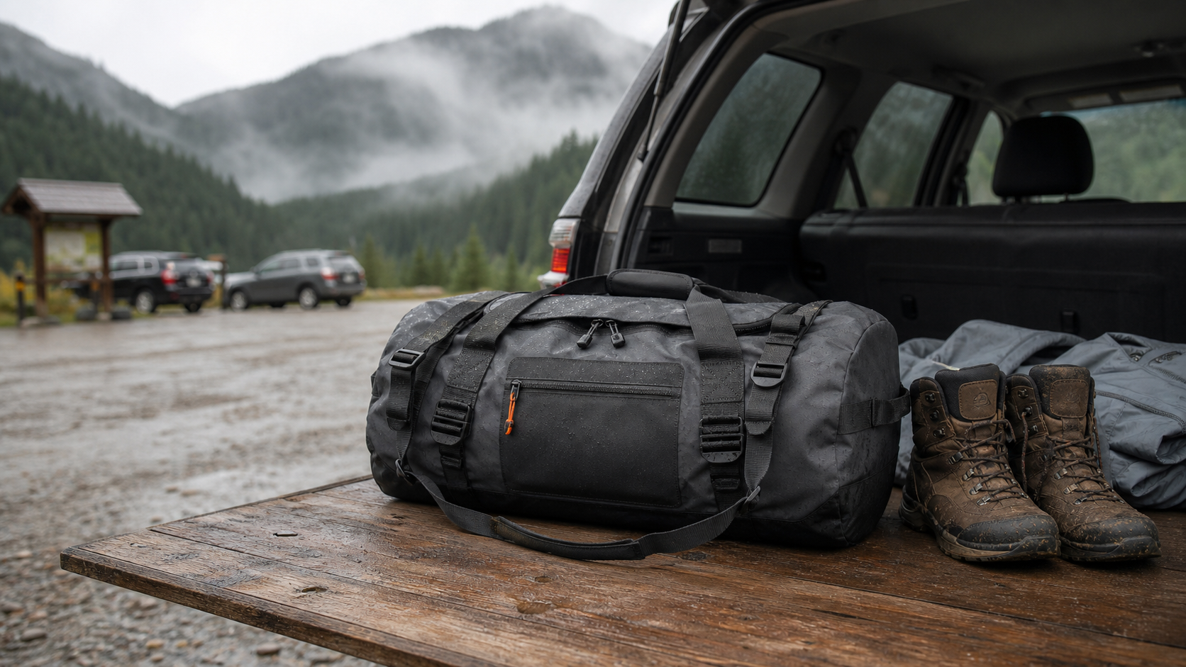 Illustrative duffel product image